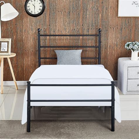 metal bed frame with headboard & footboard brackets twin xl|metal headboard for single bed.